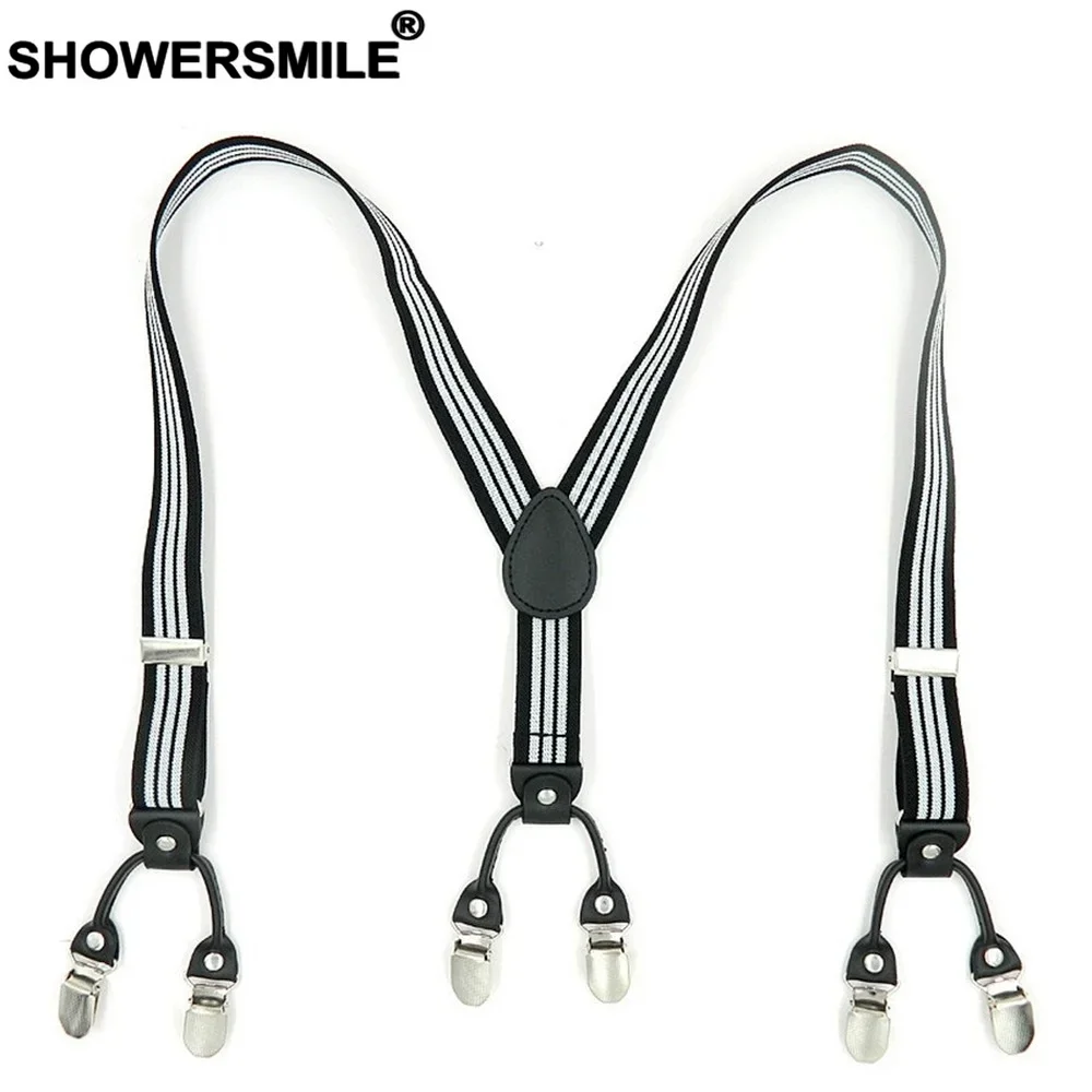 Showersmile бордовые подтяжки для мужчин и женщин - Фотография_6