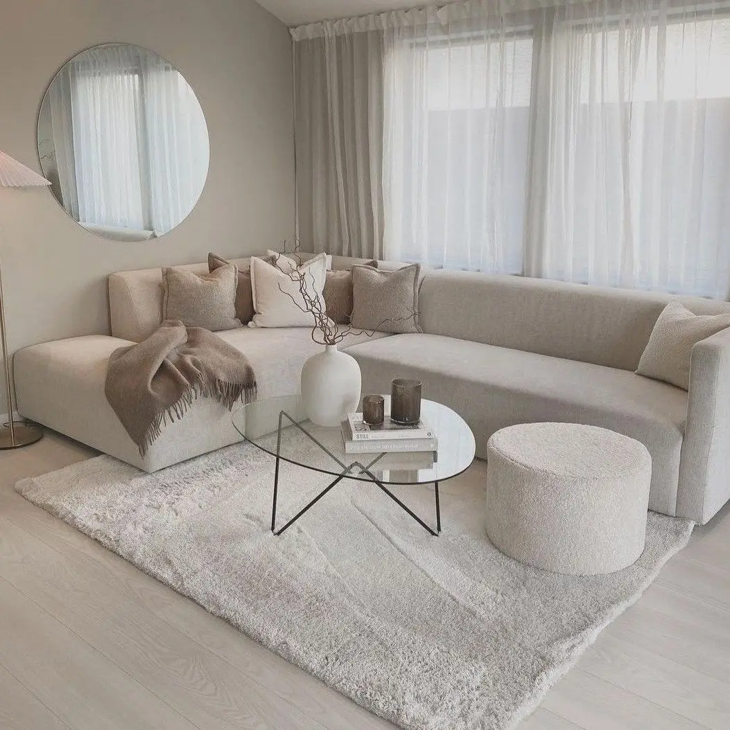 Современный серый итальянский скандинавский бархатный дизайн - Фотография_4