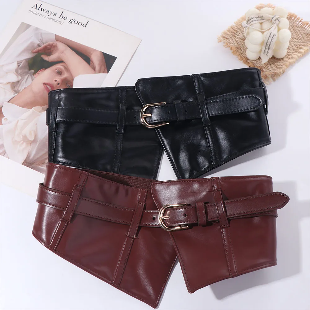 Готический регулируемый эластичный пояс из искусственной кожи - Фотография_4