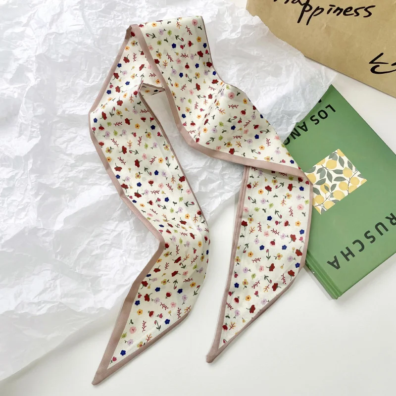 Женский длинный шелковый шейный платок - Фотография_4