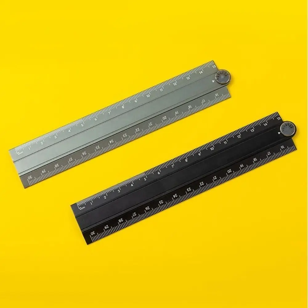 Простая стильная складная линейка 15 см 30 см из алюминиевого сплава - Фотография_5