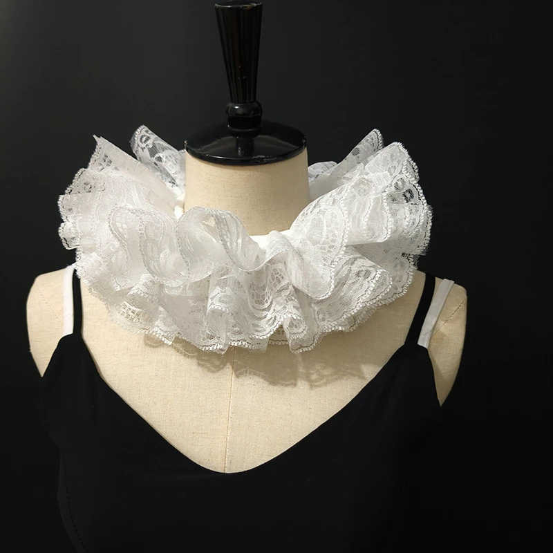 Elegant ruffled lace fake collar - Фотография_6