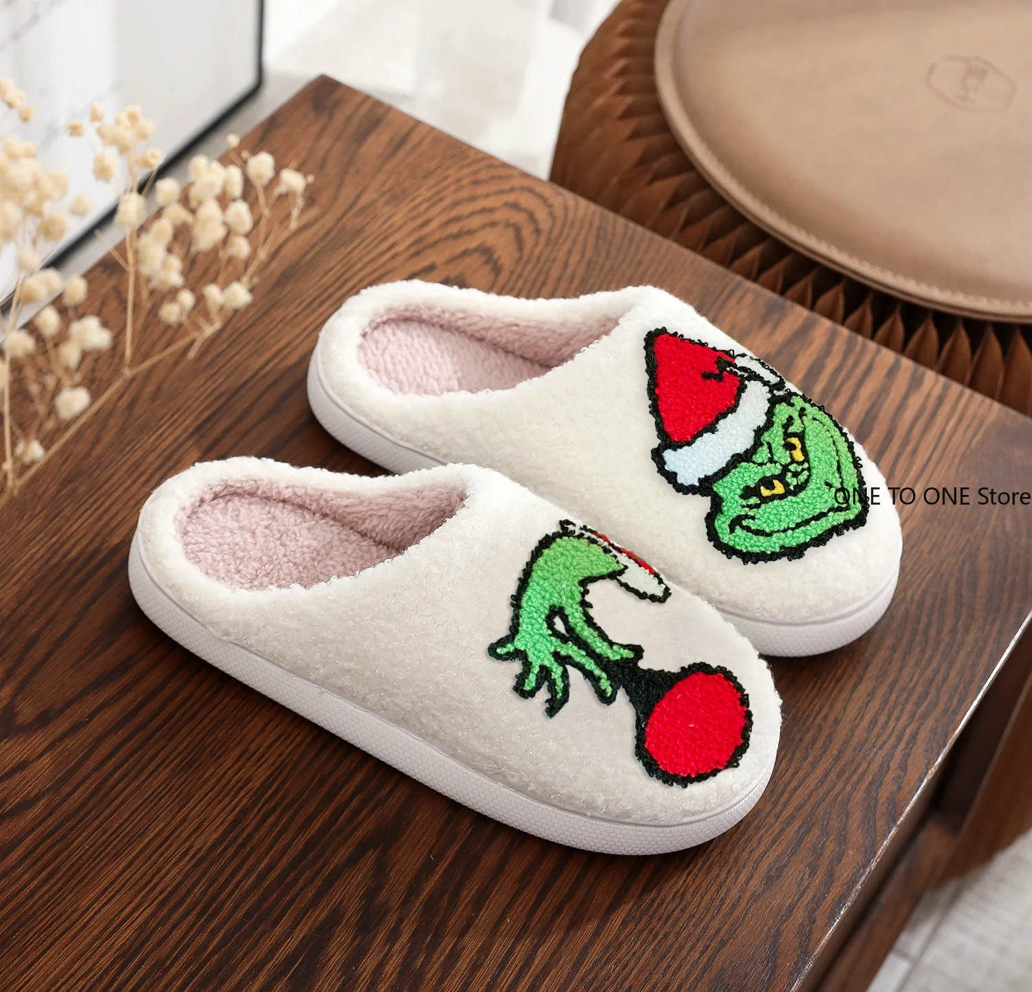 Рождественские хлопковые тапочки grinch - Фотография_5