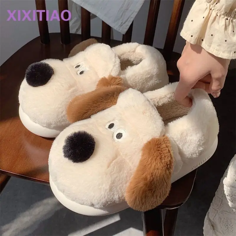 Женские пушистые теплые тапочки size36-45 hug с животными - Фотография_3