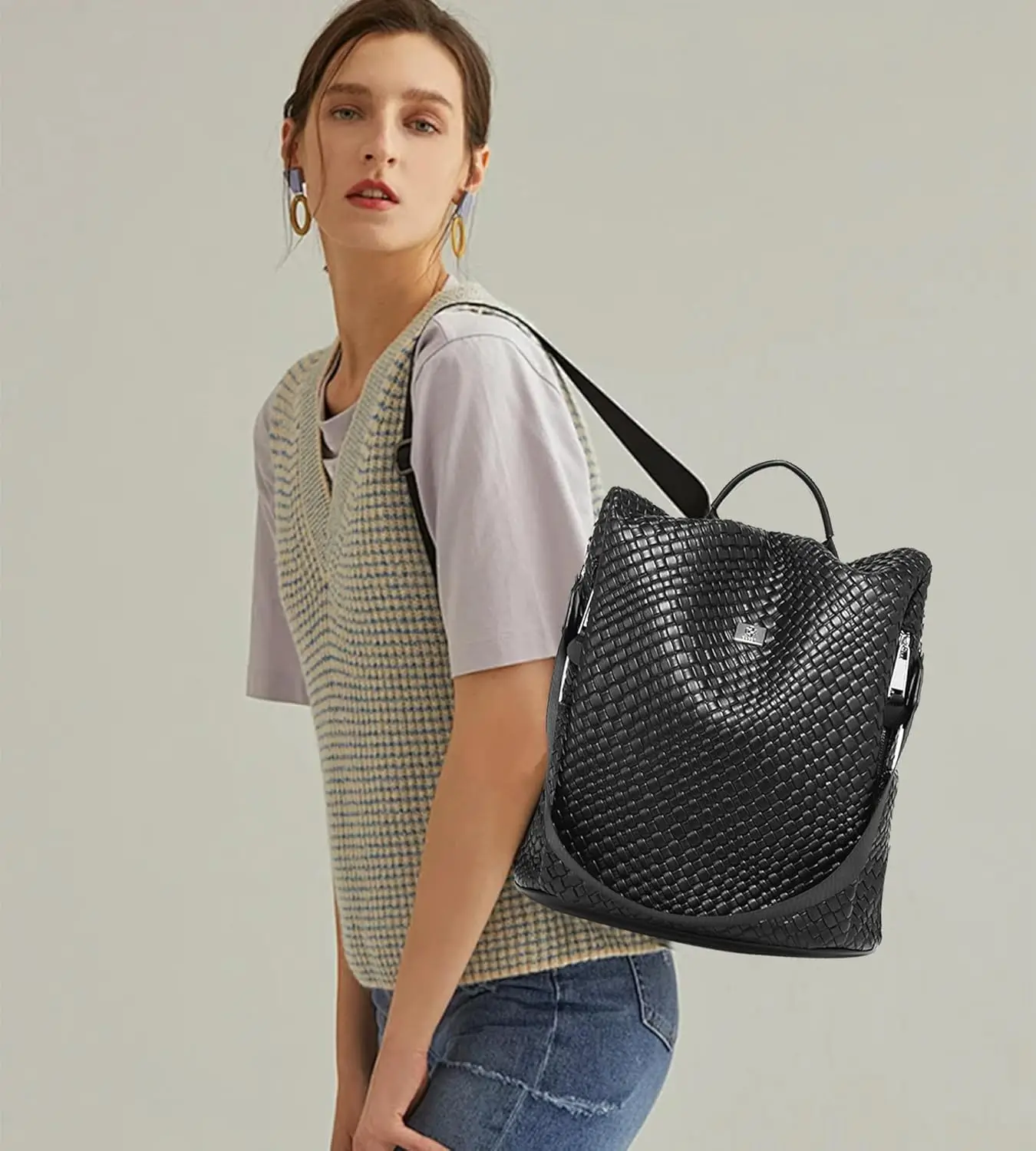 Kingto женский тканый рюкзак-кошелек - Фотография_6