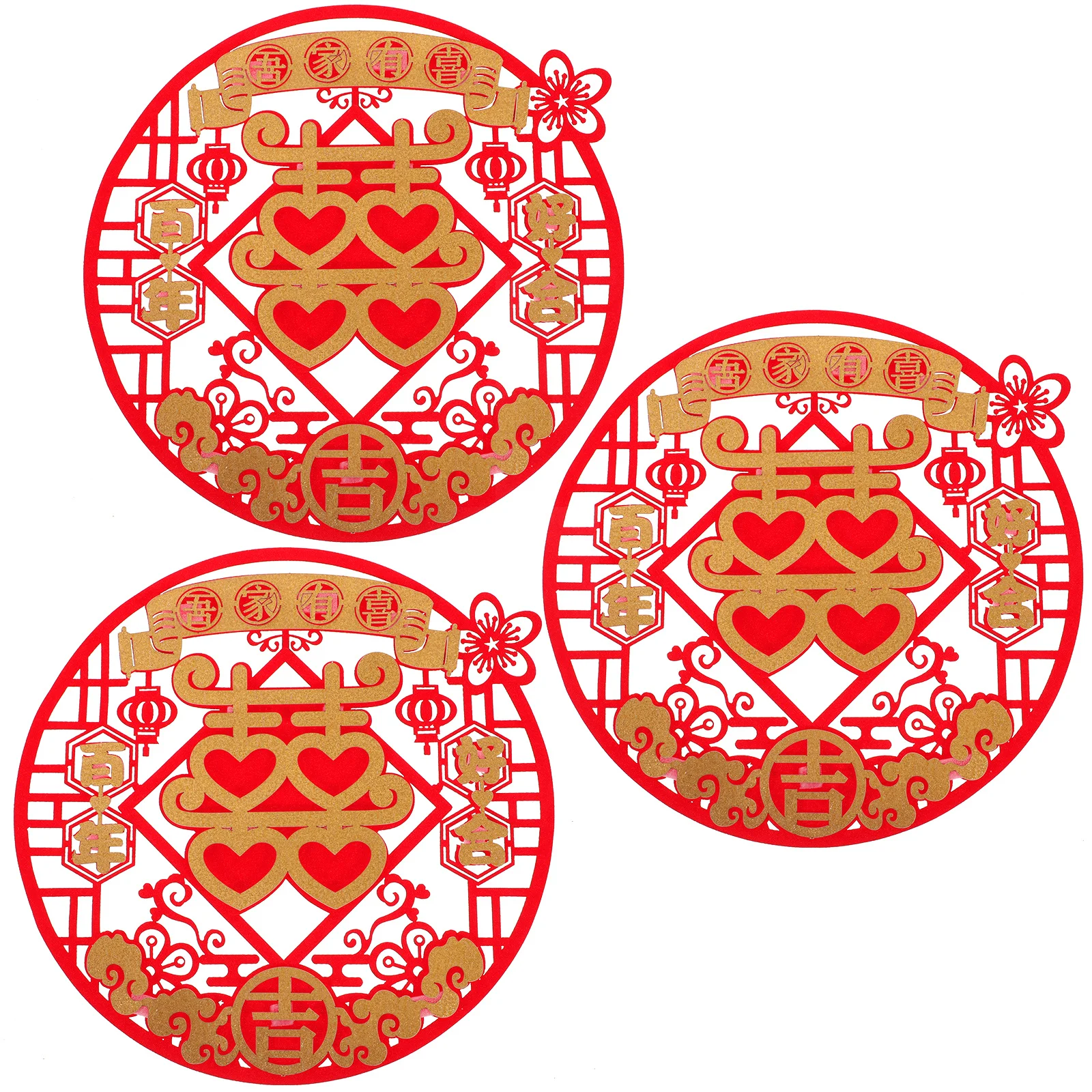 Китайские свадебные наклейки на окна - Фотография_2