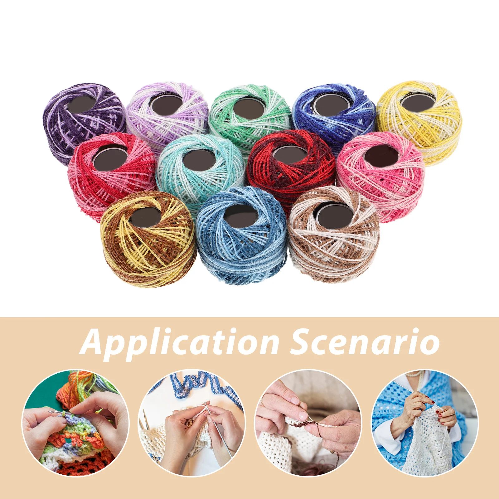 Набор красочных хлопчатобумажных нитей - Фотография_2