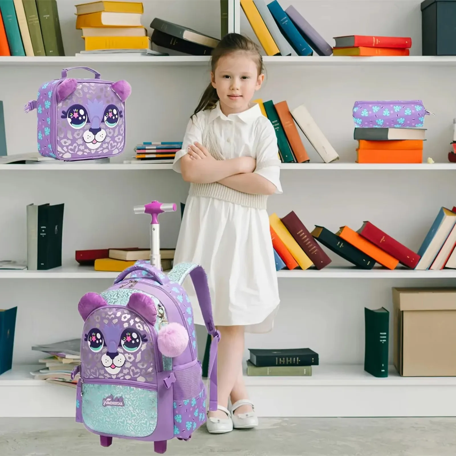 Рюкзак на колесиках для девочек - Фотография_6