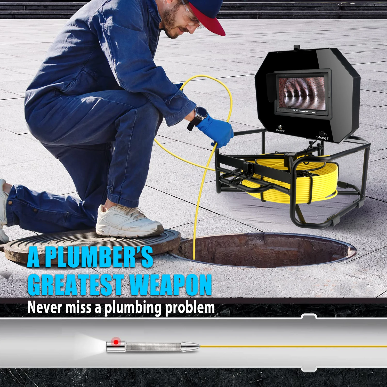 Портативная 7-дюймовая аналоговая камера видеонаблюдения высокой четкости - Фотография_4