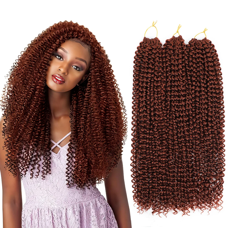 Черные бордовые волнистые волосы для наращивания волос passion twist - Фотография_3