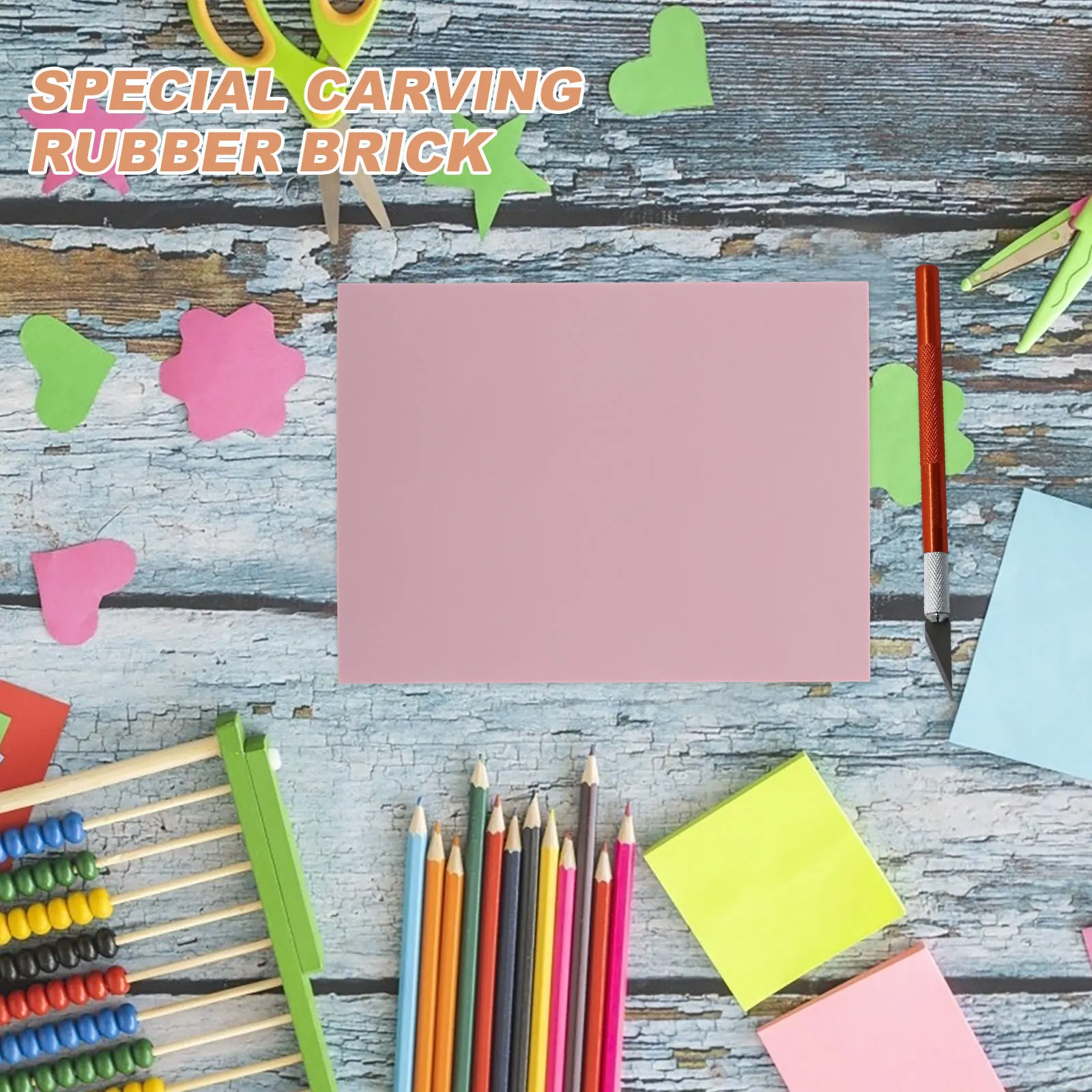 Розовые резиновые блоки для резьбы по штампам - Фотография_5