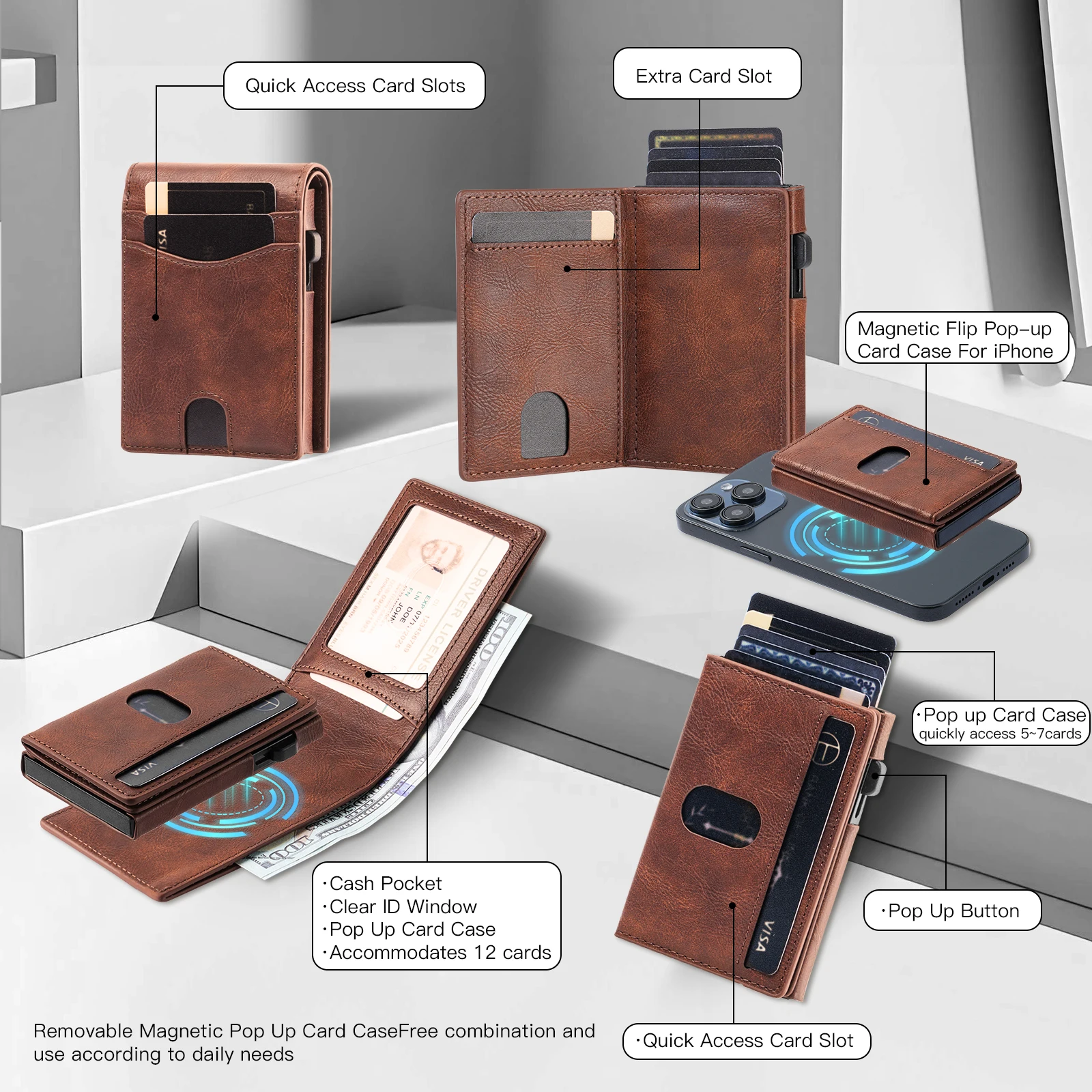 Кошелек из натуральной кожи с блокировкой rfid - Фотография_2