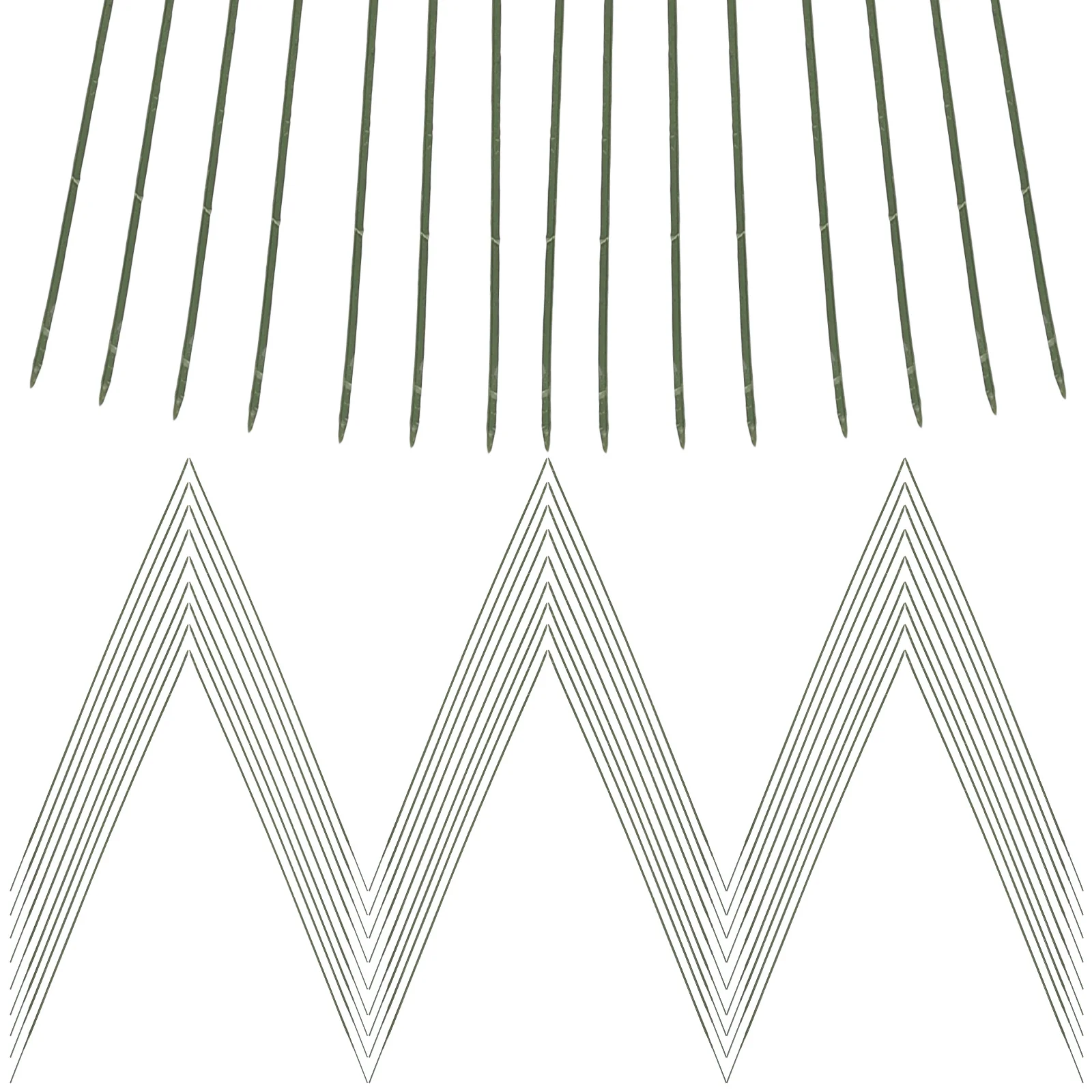 Зеленые стебли, искусственная цветочная ветка для diy