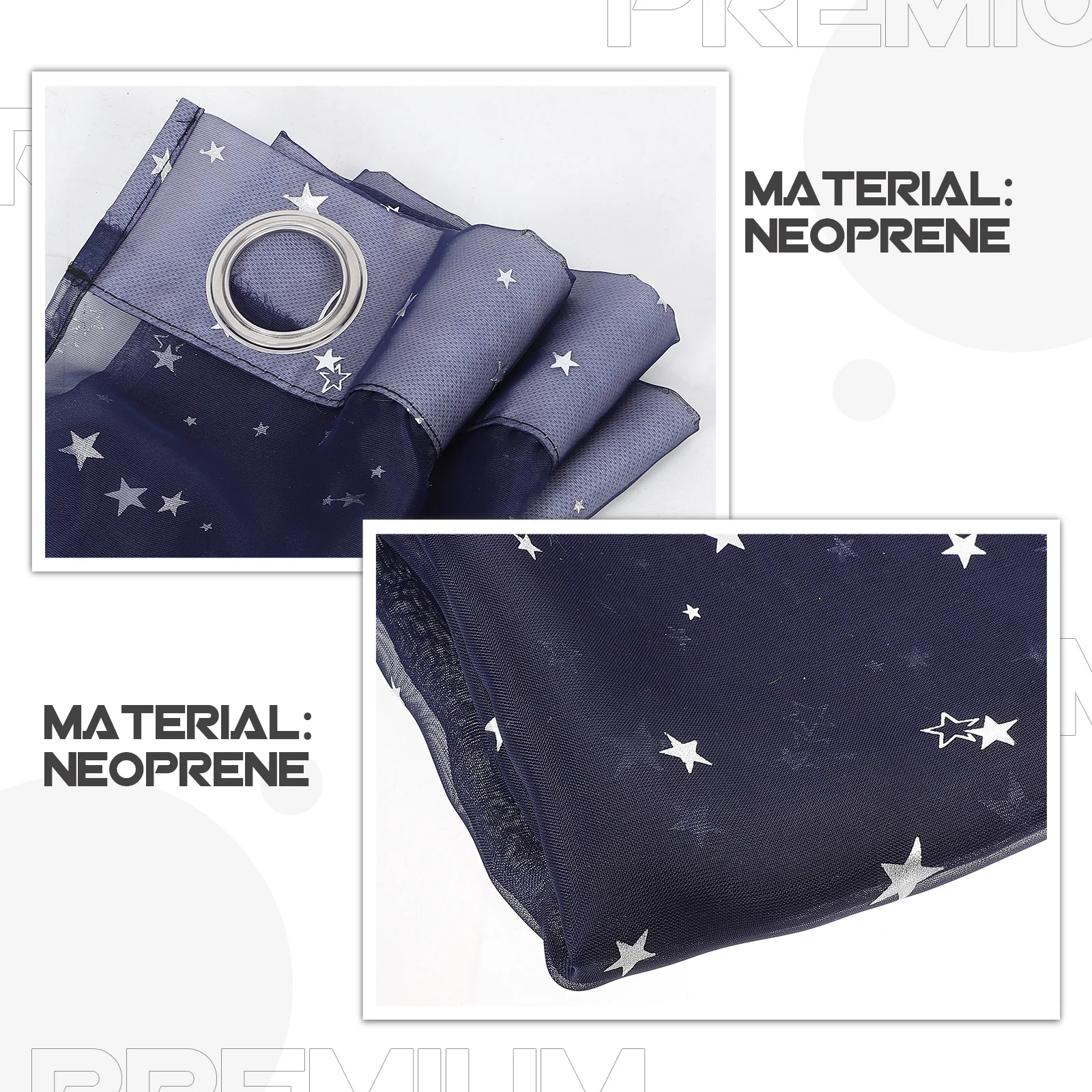 Прозрачная вуаль занавеска (темно-синяя 100x200 см) для ванной комнаты - Фотография_2