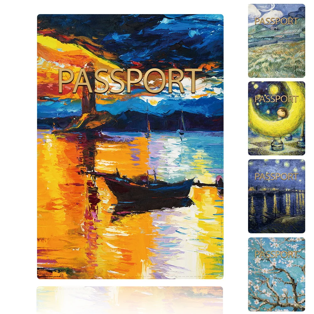 Модная женская и мужская обложка для паспорта из искусственной кожи