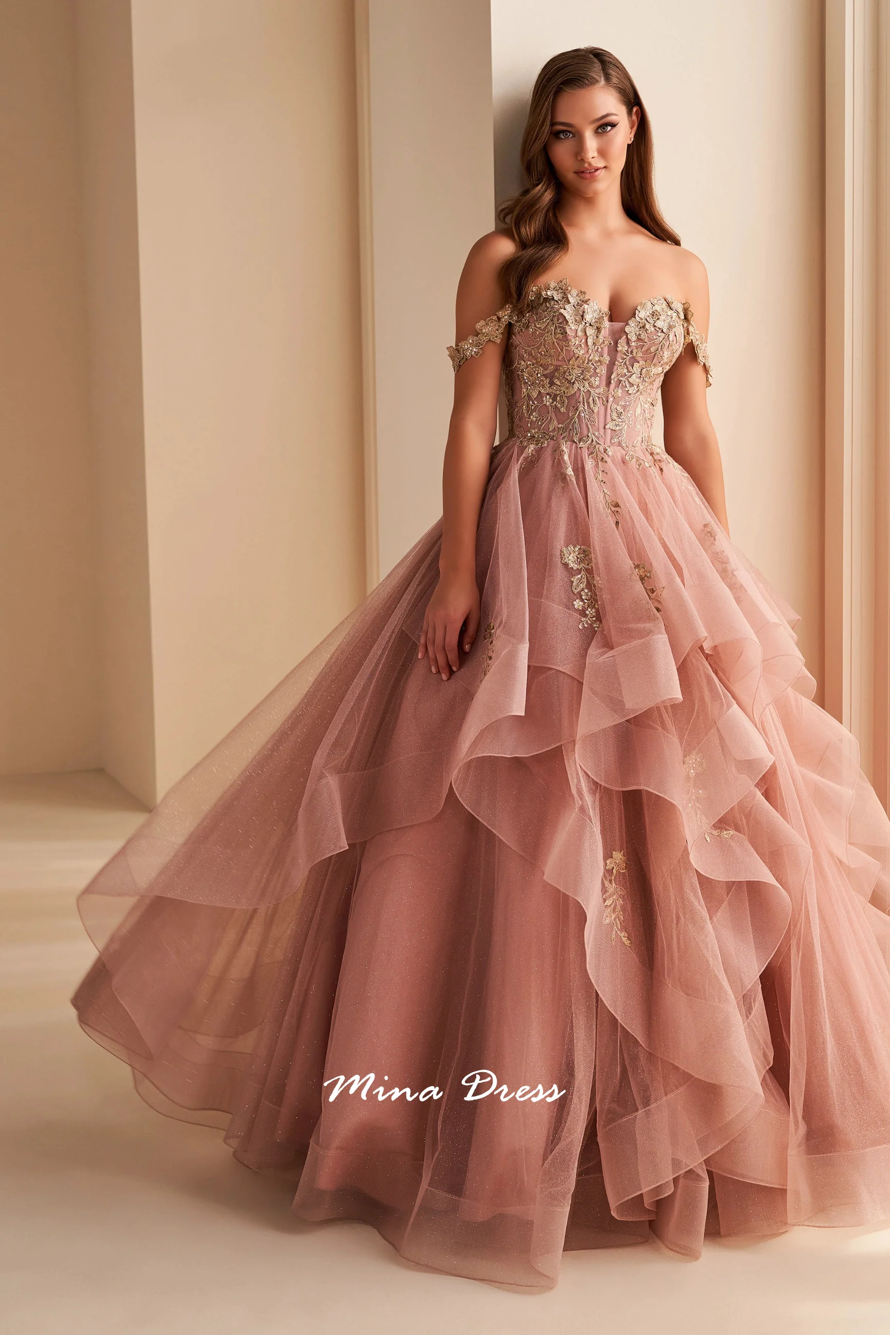 Mina вечернее платье со съемным плечевым ремнем - Фотография_6