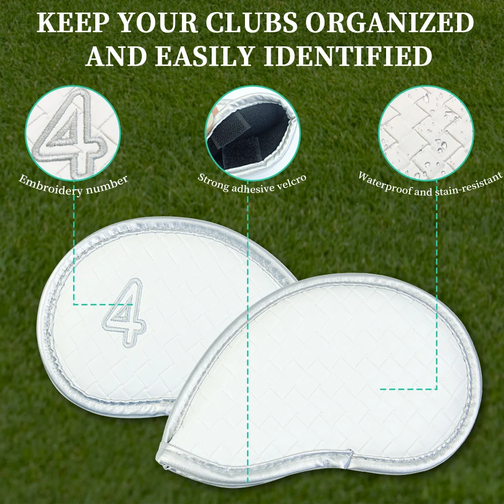 Чехлы на голову для гольфа с крутой тканой текстурой - Фотография_4