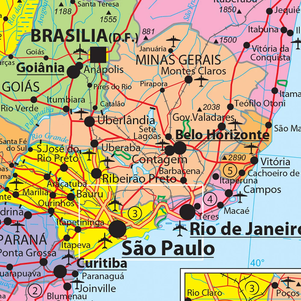 Административная карта бразилии без рамы - Фотография_4