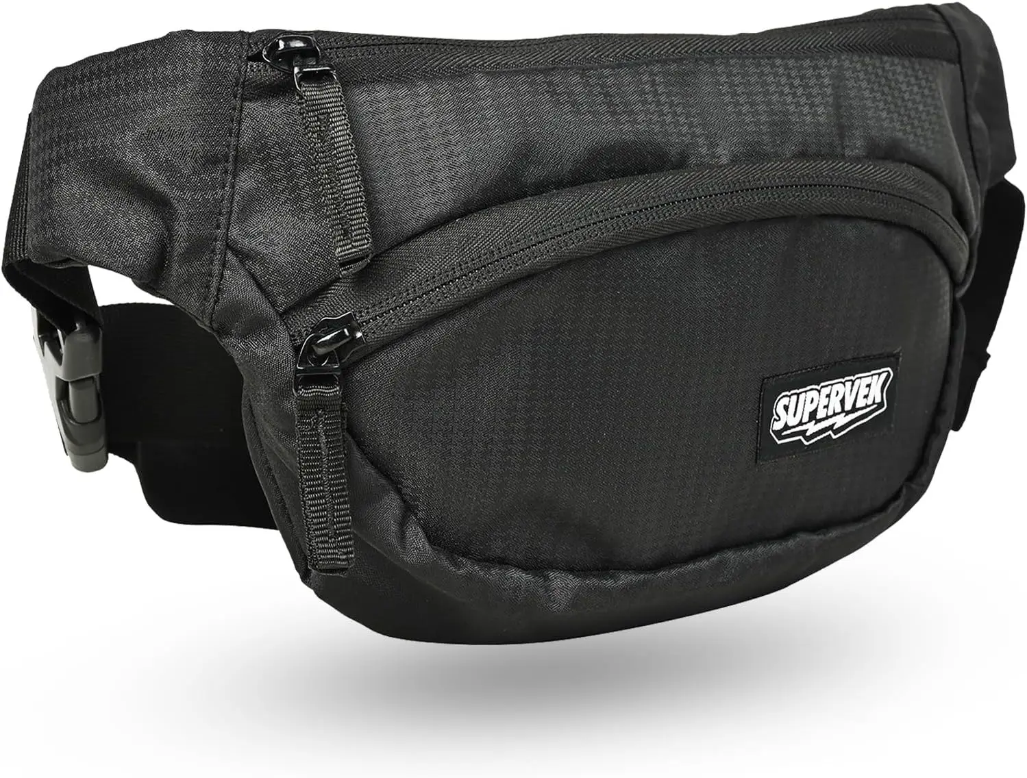 Черная поясная сумка supervek через
