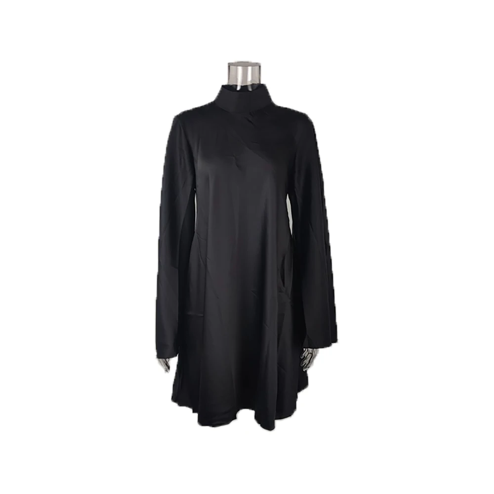 Элегантное белое платье для фотосессии с высоким воротом для беременных - Фотография_6