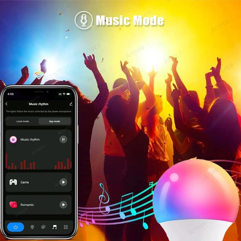 Bluetooth smart led bulb tuya light - Фотография_3