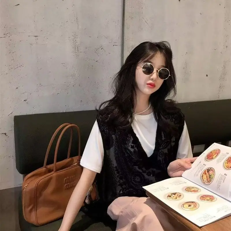 Французский жаккардовый кружевной флокированный жилет - Фотография_3