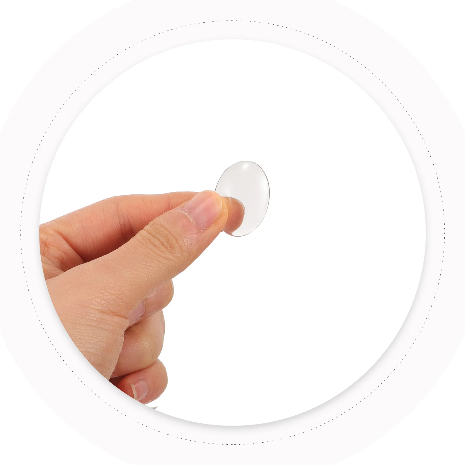 Прозрачные стеклянные овальные кабошоны - Фотография_6