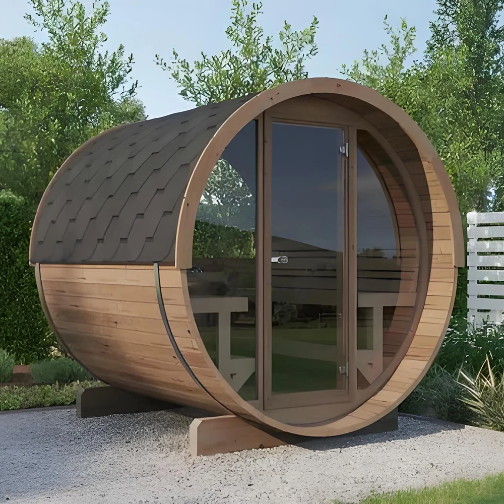 Индивидуальная традиционная уличная сауна для двух человек в форме ванны - Фотография_6