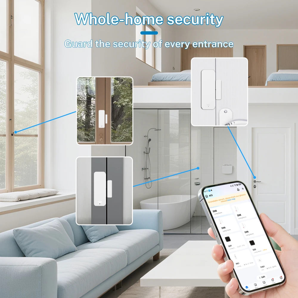 Tuya умный дом wi-fi дверной датчик - Фотография_4