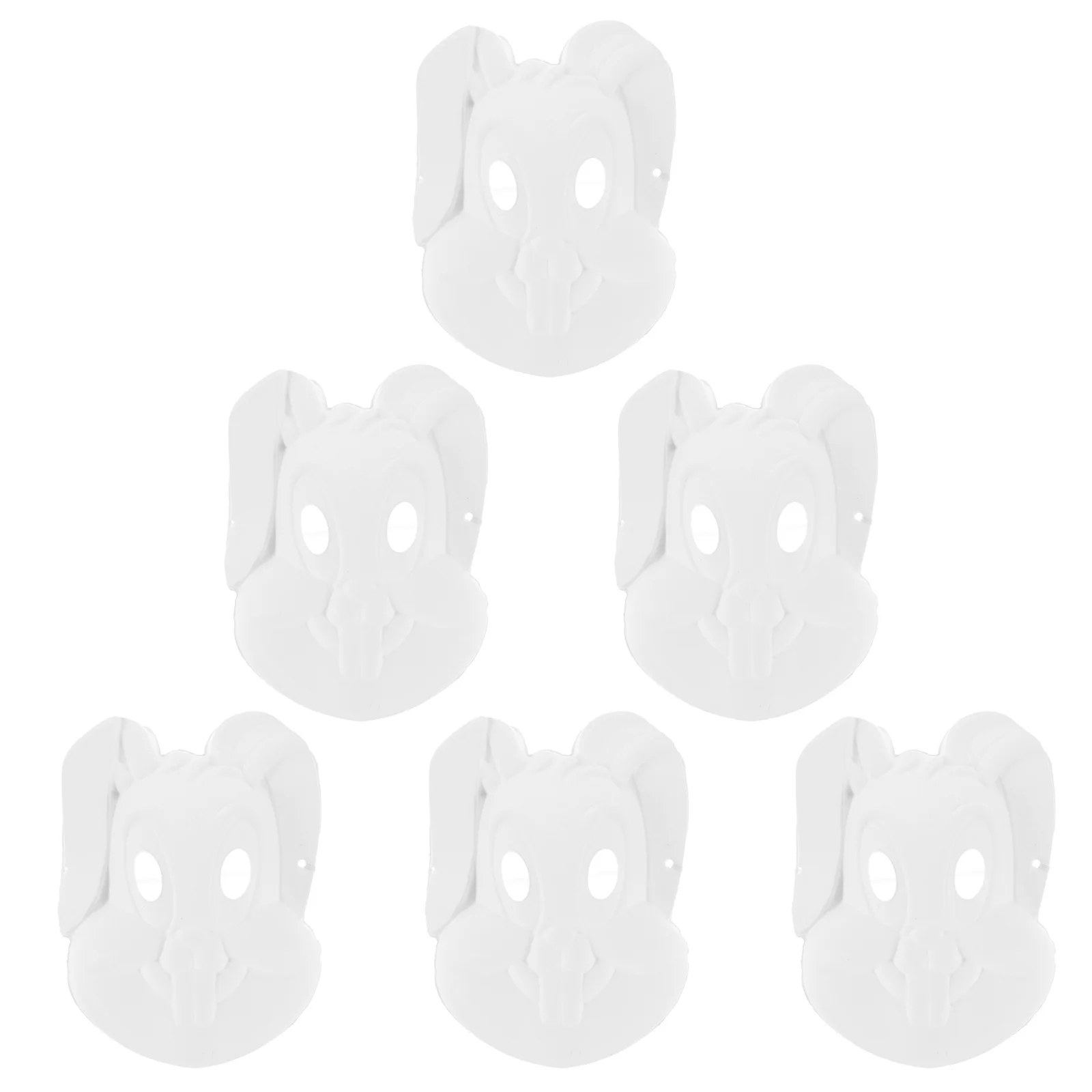 Маски кролика, пустые diy бумажные маски из целлюлозы для косплея - Фотография_3