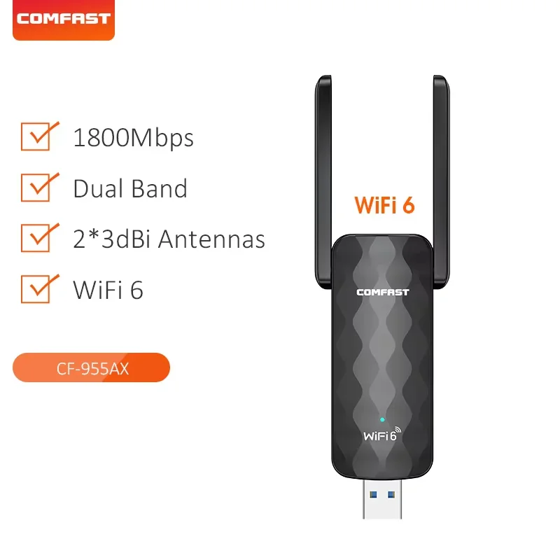 Comfast wifi6 usb-адаптер ax1800