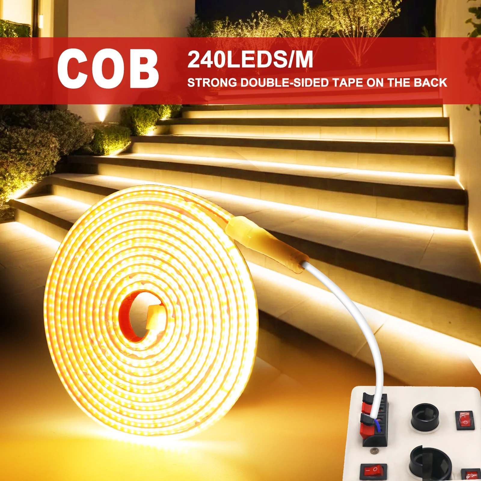 Ac 220 в cob strip 240 светодиодов/m - Фотография_3