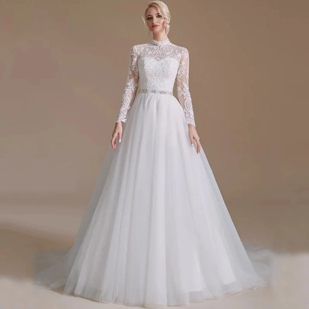 Великолепное тюлевое свадебное