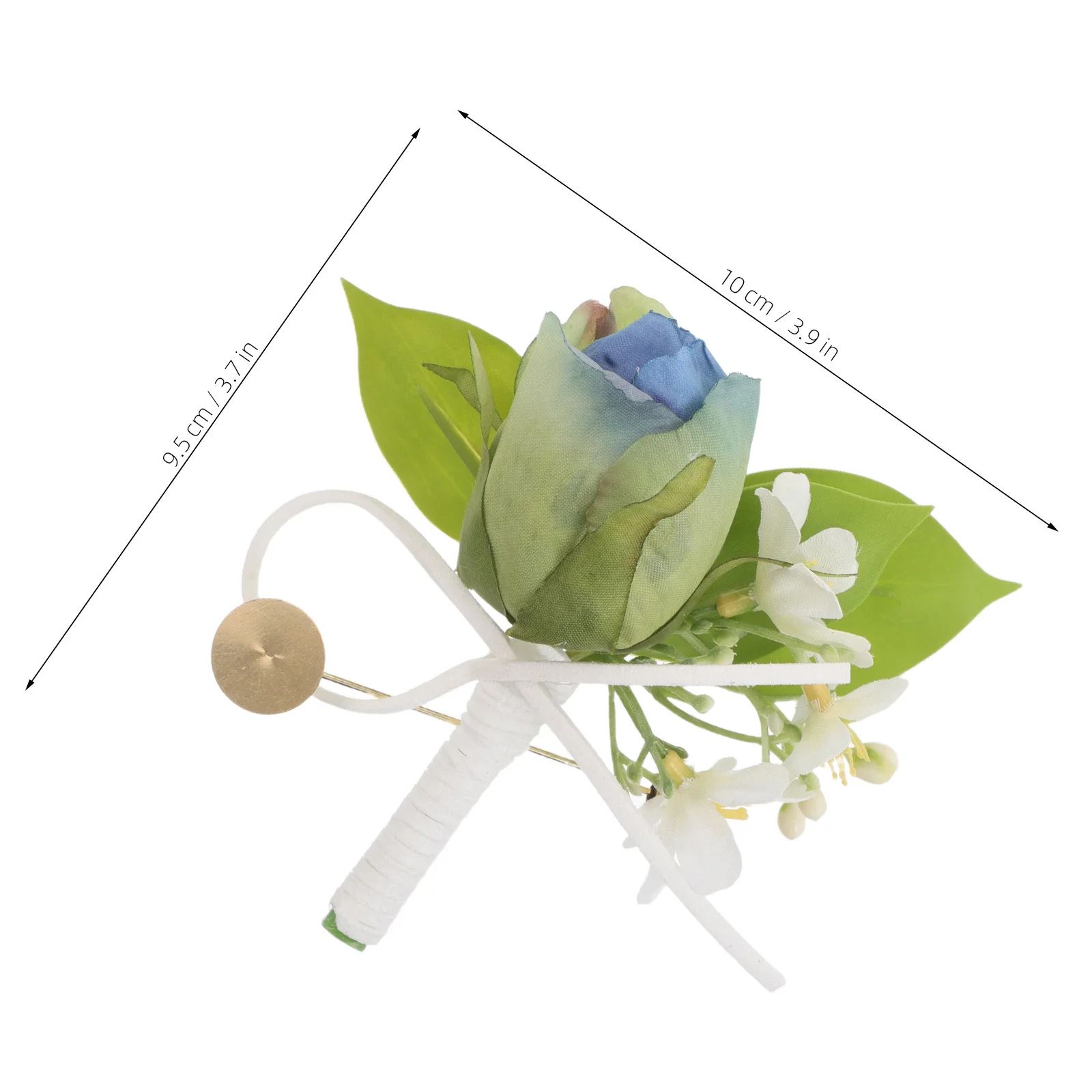 Реалистичная шелковая бутоньерка с цветком тюльпана - Фотография_5