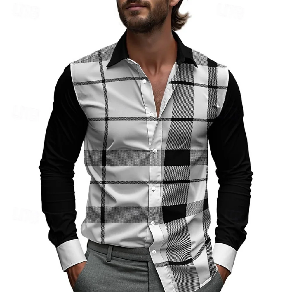 Мужская рубашка с принтом в стиле ретро - Фотография_4