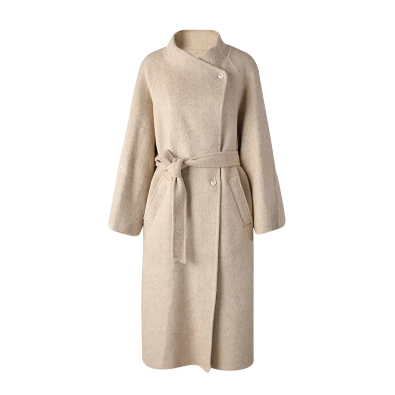 Осеннее женское шерстяное пальто в корейском стиле 2021 - Фотография_2