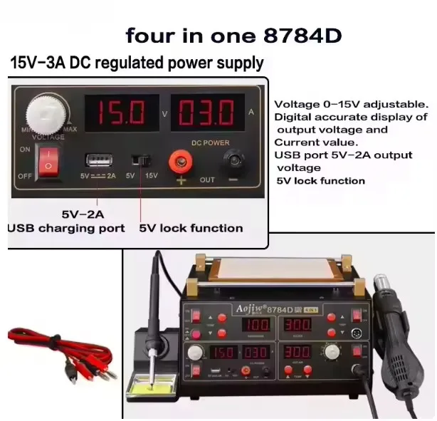 8784d паяльная станция горячего воздуха 4 в 1 - Фотография_5