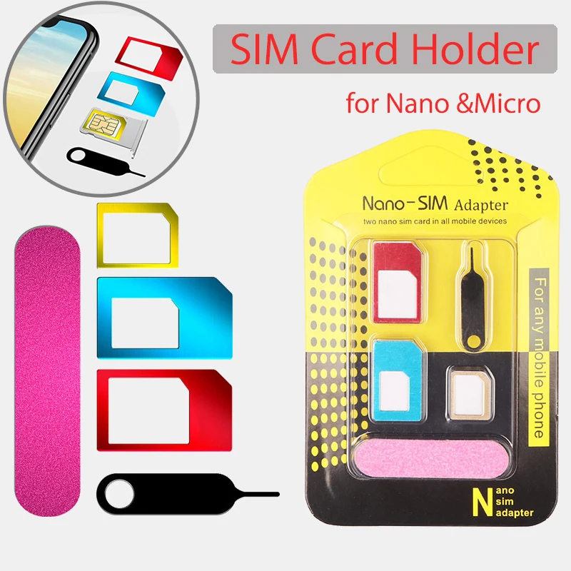 Адаптер nano micro sim 5-в-1