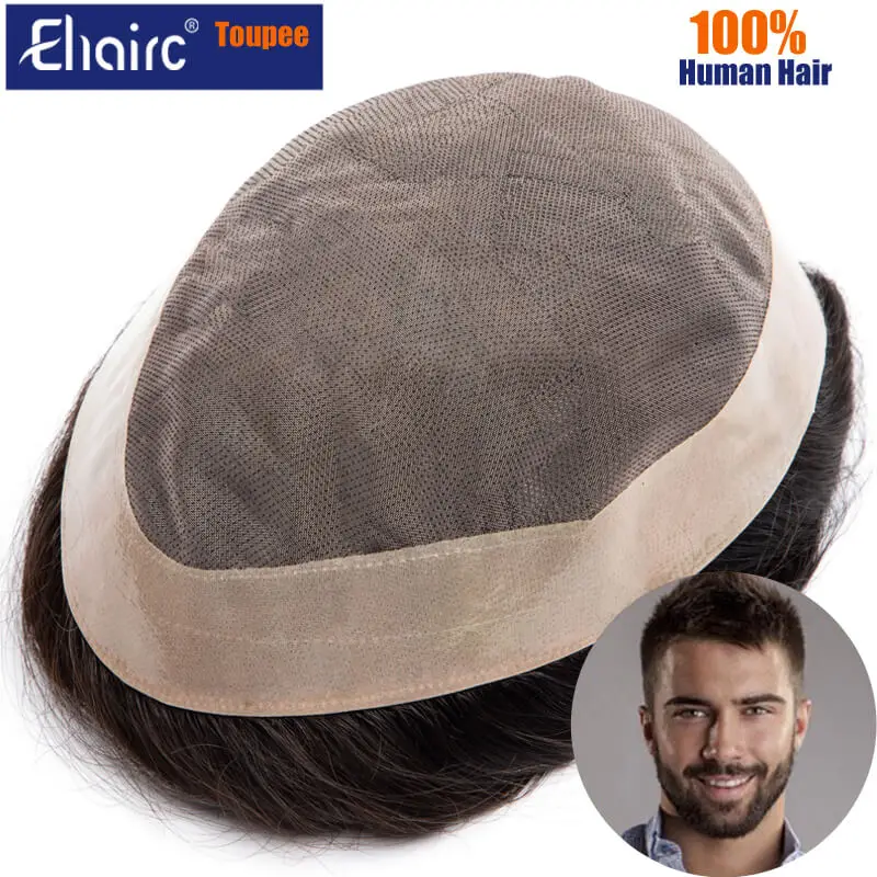 Мужской протез волос echo - toupee из моно и искусственной кожи