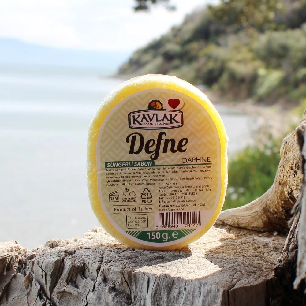 Губка и мыло с 100% экстрактом лавра